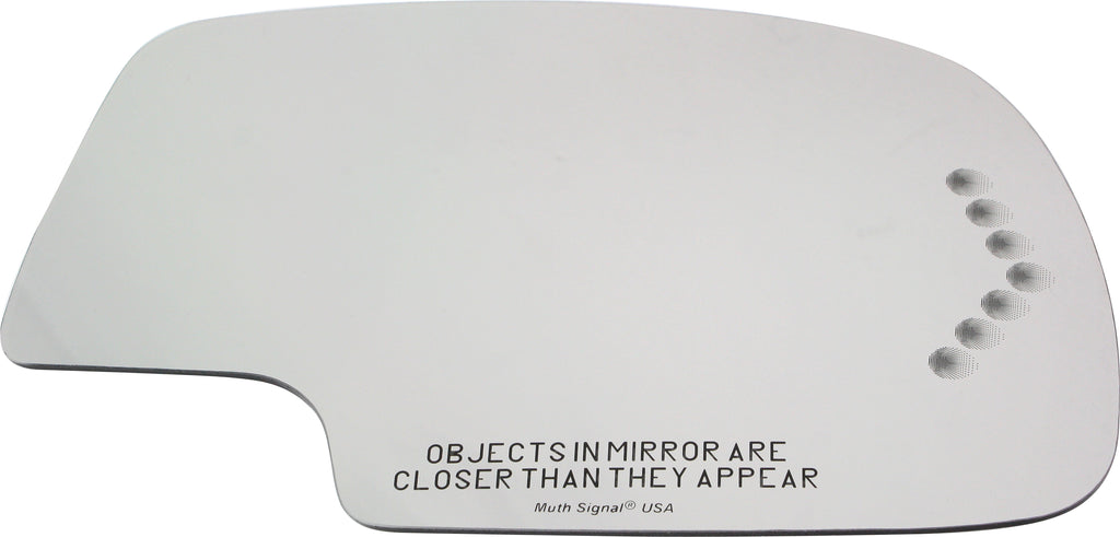 YUKON XL 00-06 MIRROR GLASS RH, Non-Towing, Heated, w/ Turn Signal, w/o BSD and Backing Plate, 2-pin connector