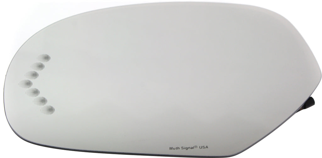 SUBURBAN 07-13 MIRROR GLASS LH, Non-Towing, Heated, w/ Turn Signal, w/o BSD and Backing Plate, 2-pin, 2 Heater Terminals