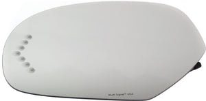 SUBURBAN 07-13 MIRROR GLASS LH, Non-Towing, Heated, w/ Turn Signal, w/o BSD and Backing Plate, 2-pin, 2 Heater Terminals