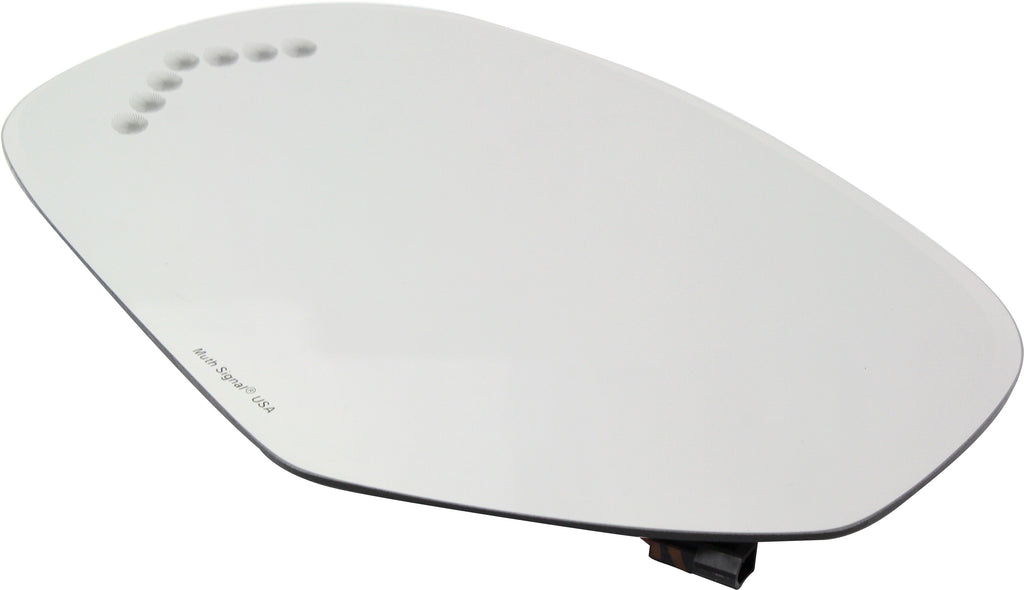 SUBURBAN 07-13 MIRROR GLASS LH, Non-Towing, Heated, w/ Turn Signal, w/o BSD and Backing Plate, 2-pin, 2 Heater Terminals