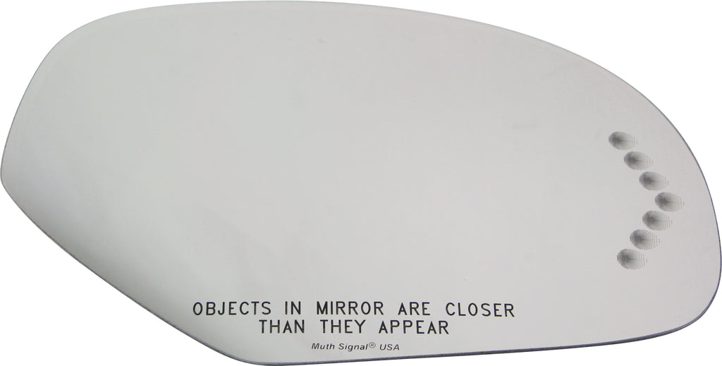 SUBURBAN 07-13 MIRROR GLASS RH, Non-Towing, Heated, w/ Turn Signal, w/o BSD and Backing Plate, 2-pin, 2 Heater Terminals