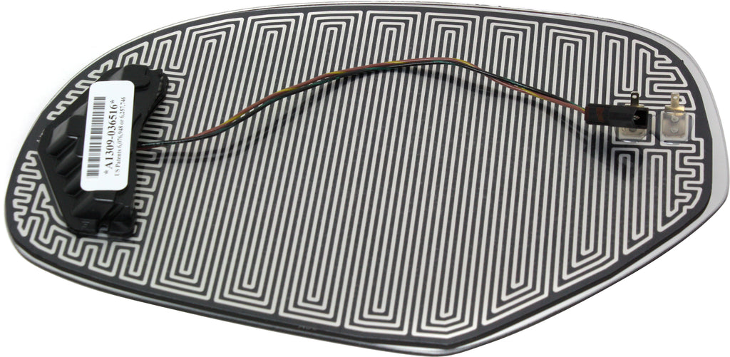 SUBURBAN 07-13 MIRROR GLASS RH, Non-Towing, Heated, w/ Turn Signal, w/o BSD and Backing Plate, 2-pin, 2 Heater Terminals