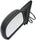 TRAILBLAZER 02-03 MIRROR LH, Power, Manual Folding, Heated, Textured, w/ Signal Light, w/o Memory