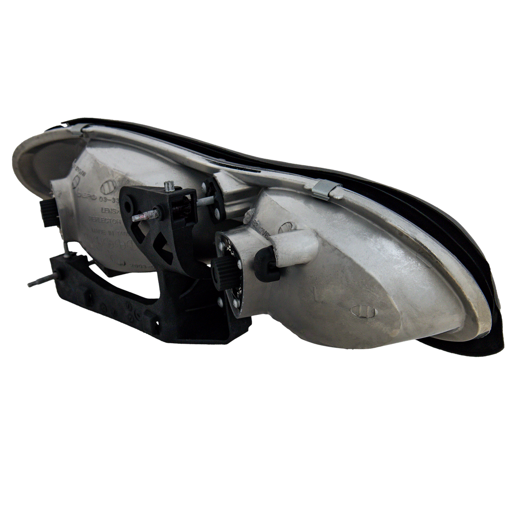 CAMARO 98-02 CLEAR HEAD LAMP RH AND LH, Composite, Lens and Housing, Halogen, Black Interior