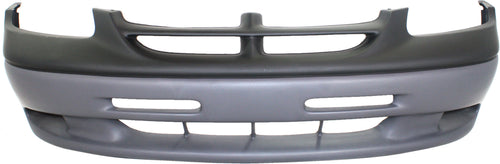 CARAVAN 96-00 FRONT BUMPER COVER, Prmd Top, Txtd Cool Gray Bttm, w/o Fog Light Holes (LE, 96-98/Base/SE Models, 99-00)