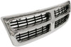 DODGE FULL SIZE VAN 98-03 GRILLE, Plastic, Chr Shll/Ptd-Blk Insrt