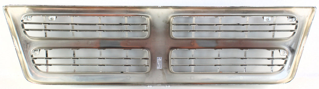 DODGE FULL SIZE VAN 98-03 GRILLE, Plastic, Chr Shll/Ptd-Blk Insrt