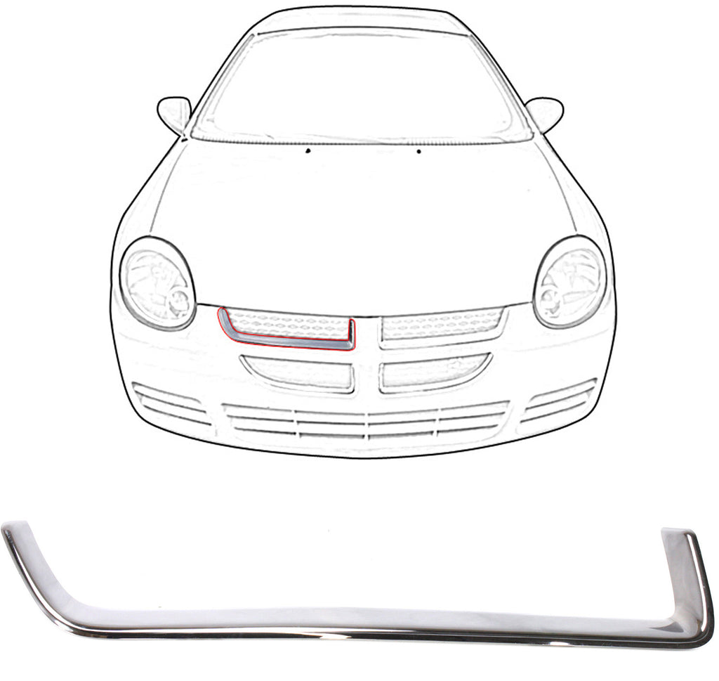 NEON 03-05 GRILLE MOLDING RH, Upper, Chrome