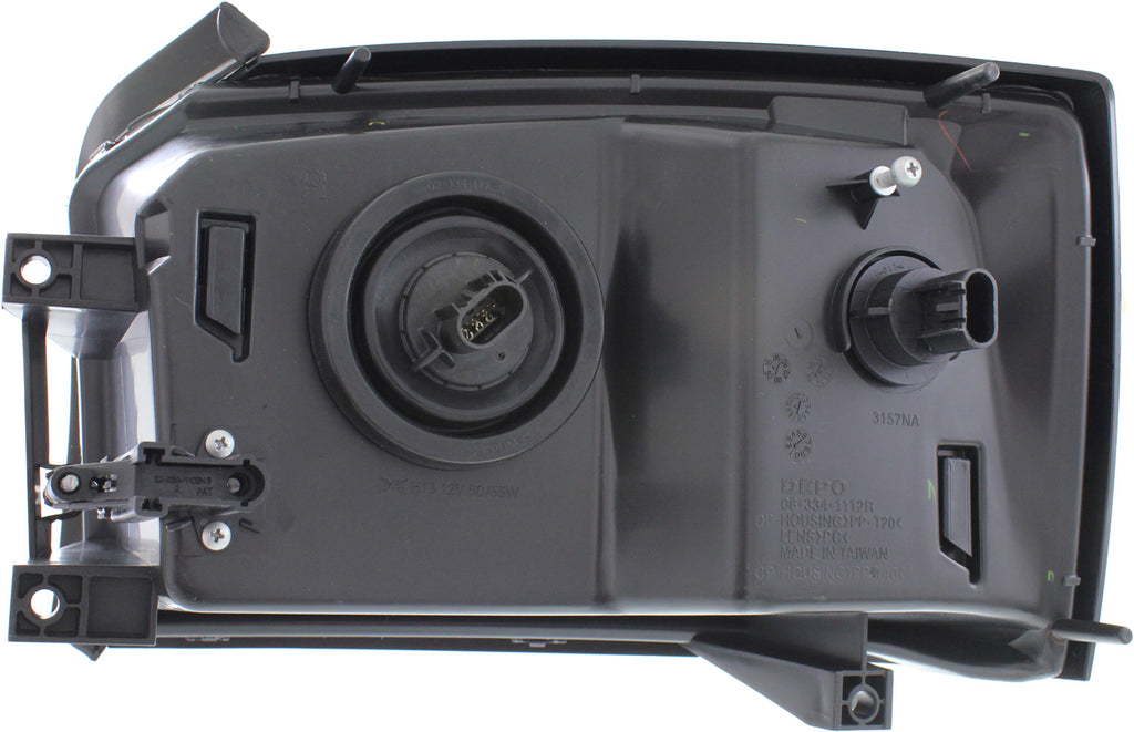 Head Lamp Right Passenger Side For 2006-2007 Dodge Dakota Assembly Halogen Black Interior Replacement D100139