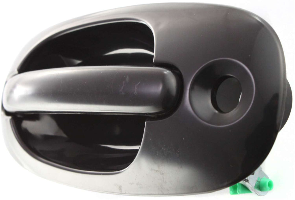 TOWN AND COUNTRY 96-00 FRONT EXTERIOR DOOR HANDLE RH, Smooth Black, w/ Keyhole, Plastic