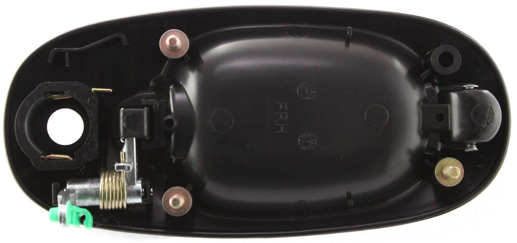 TOWN AND COUNTRY 96-00 FRONT EXTERIOR DOOR HANDLE RH, Smooth Black, w/ Keyhole, Plastic