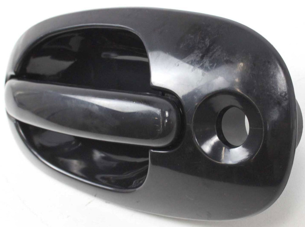 TOWN AND COUNTRY 96-00 FRONT EXTERIOR DOOR HANDLE LH, Smooth Black, w/ Keyhole, Plastic