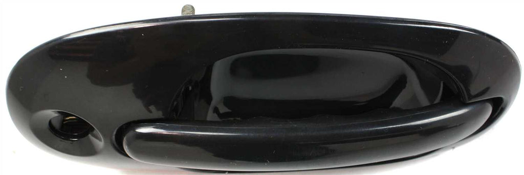 TOWN AND COUNTRY 96-00 FRONT EXTERIOR DOOR HANDLE LH, Smooth Black, w/ Keyhole, Plastic