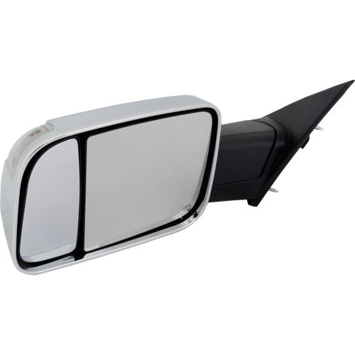 RAM 1500 P/U 19-21 TOWING MIRROR LH, Power, Manual Folding, Heated, Chrome, w/ Memory, Puddle Light, and Signal Light, w/o BSD and Surround View Camera