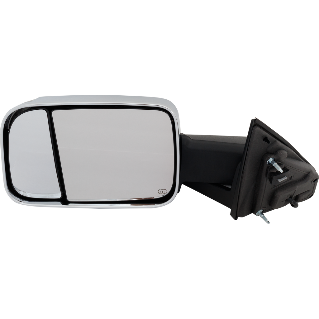 RAM 1500 P/U 19-21 TOWING MIRROR LH, Power, Manual Folding, Heated, Chrome, w/ Memory, Puddle Light, and Signal Light, w/o BSD and Surround View Camera