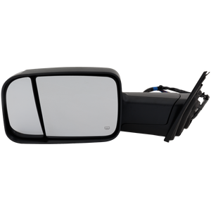 RAM 1500 P/U 20-22 TOWING MIRROR LH, Power, Manual Folding, Heated, Textured, w/ Memory, Puddle Light, Signal Light, and Temp Sensor, w/o BSD and Surround View Camera