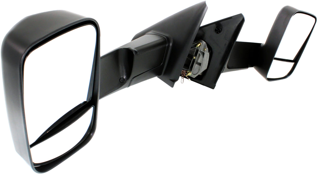 RAM 1500 P/U 1500 02-08/RAM 2500/3500 P/U 03-09 TOWING MIRROR RH AND LH, Manual Adjust, Manual Folding, Non-Heated, Paintable, w/ Signal Light, Dual Glass