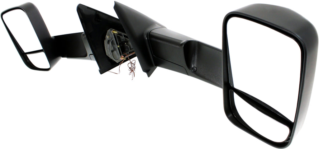 RAM 1500 P/U 1500 02-08/RAM 2500/3500 P/U 03-09 TOWING MIRROR RH AND LH, Manual Adjust, Manual Folding, Non-Heated, Paintable, w/ Signal Light, Dual Glass