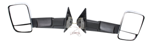 RAM 1500 P/U 1500 02-08/RAM 2500/3500 P/U 03-09 TOWING MIRROR RH AND LH, Manual Adjust, Manual Folding, Non-Heated, Chrome, w/ Signal Light, Dual Glass