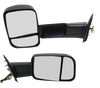 RAM 1500 P/U 1500 02-08/RAM 2500/3500 P/U 03-09 TOWING MIRROR RH AND LH, Manual Adjust, Manual Folding, Non-Heated, Paintable, w/ Puddle and Signal Lights, Dual Glass