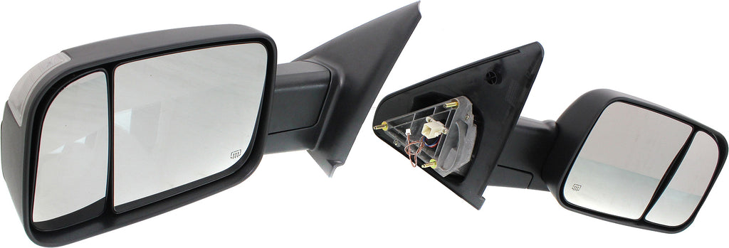 RAM 1500 P/U 1500 02-08/RAM 2500/3500 P/U 03-09 TOWING MIRROR RH AND LH, Power, Manual Folding, Heated, Paintable, w/ Signal Light, Dual Glass
