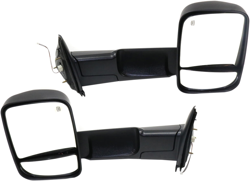 RAM 1500 P/U 1500 02-08/RAM 2500/3500 P/U 03-09 TOWING MIRROR RH AND LH, Power, Manual Folding, Heated, Paintable, w/ Signal Light, Dual Glass