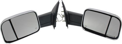 RAM 1500 P/U 1500 02-08/RAM 2500/3500 P/U 03-09 TOWING MIRROR RH AND LH, Power, Manual Folding, Heated, Chrome, w/ Signal Light, Dual Glass