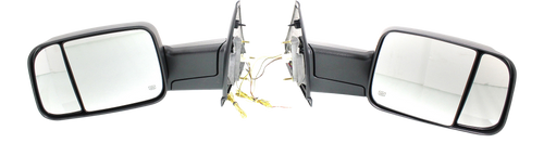 RAM 1500 P/U 1500 02-08/RAM 2500/3500 P/U 03-09 TOWING MIRROR RH AND LH, Power, Manual Folding, Heated, Paintable, w/ Puddle and Signal Lights, Dual Glass