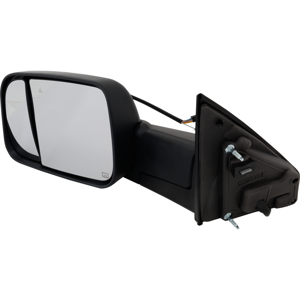 RAM 1500 P/U 19-21 TOWING MIRROR LH, Power, Manual Folding, Heated, Textured, w/ BSD, Puddle Light, Signal Light, and Temp Sensor, w/o Auto Dimming, Camera Hole, and Memory