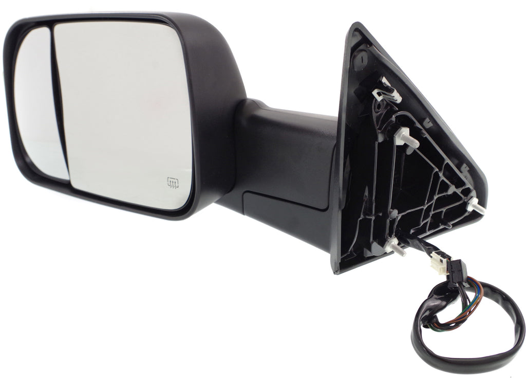 RAM 1500 P/U 12-13 TOWING MIRROR LH, Power, Manual Folding, Heated, Textured, w/ Puddle and Signal Lights