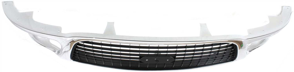 EXPEDITION 99-99 GRILLE, ABS Plastic, Chrome Shell/Painted Gray Insert, XLT Model