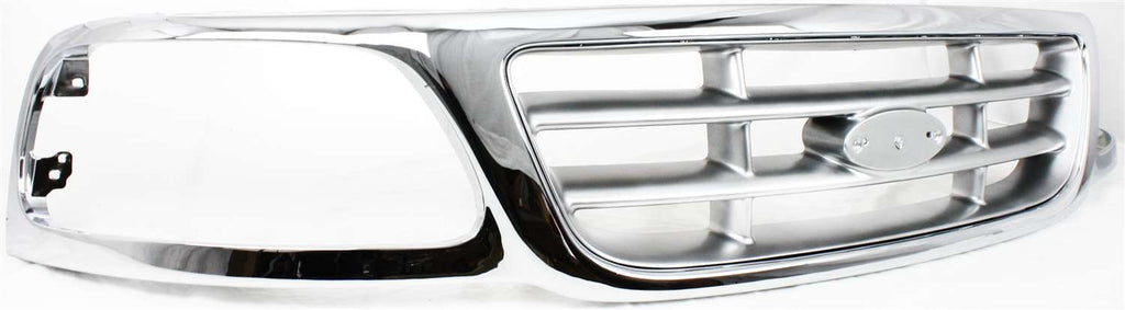 F-150 99-03 GRILLE, Cross Bar Insert, Chrome Shell, w/PTM Insert, w/o STX Model, also fits 2004 Heritage model