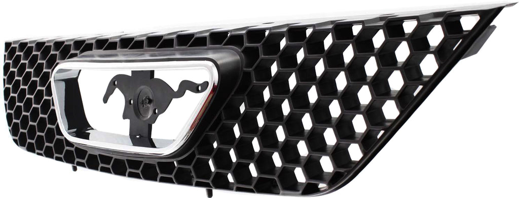 MUSTANG 99-04 GRILLE, Textured Black Shell and Insert, w/o Emblem