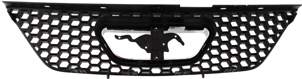 MUSTANG 99-04 GRILLE, Textured Black Shell and Insert, w/o Emblem