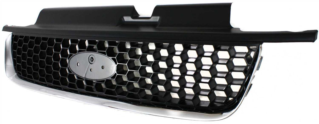 ESCAPE 01-04 GRILLE, Plastic, Black Shell and Insert, w/Chrome Molding, Limited/XLT Model