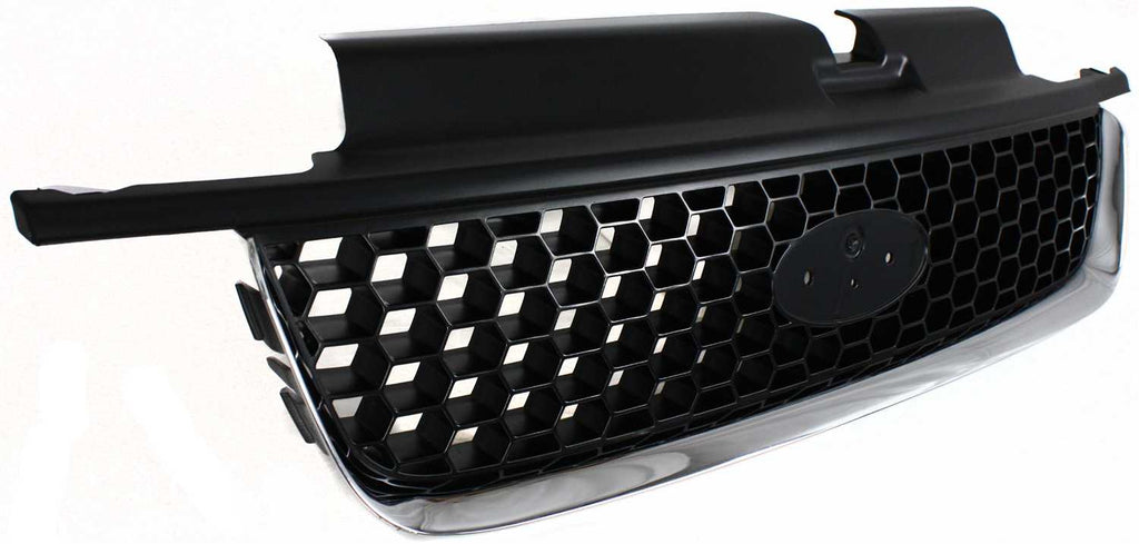 ESCAPE 01-04 GRILLE, Plastic, Black Shell and Insert, w/Chrome Molding, Limited/XLT Model