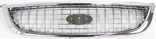 WINDSTAR 01-03 GRILLE, Plastic, Chrome Shell/Painted Black Insert, Exc Limited Model