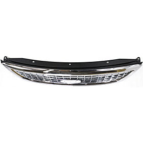 WINDSTAR 01-03 GRILLE, Plastic, Chrome Shell/Painted Black Insert, Exc Limited Model