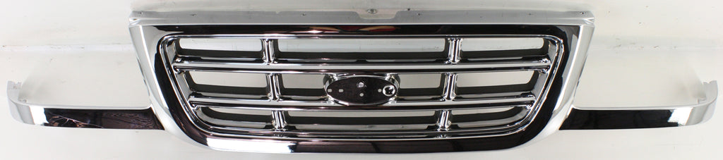 RANGER 01-03 GRILLE, Cross Bar Insert, Chrome Shell and Insert