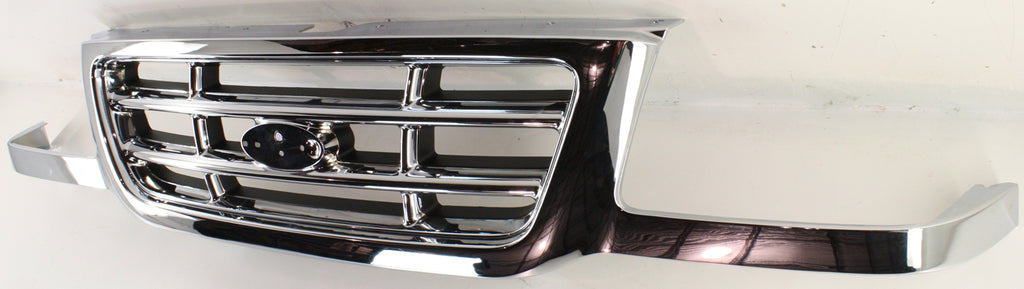 RANGER 01-03 GRILLE, Cross Bar Insert, Chrome Shell and Insert