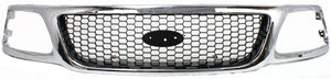 F-150 99-03/F-250 99-99 GRILLE, Honeycomb, Chrome Shell/Black Insert, XL/XLT/Lariat Models, 4WD