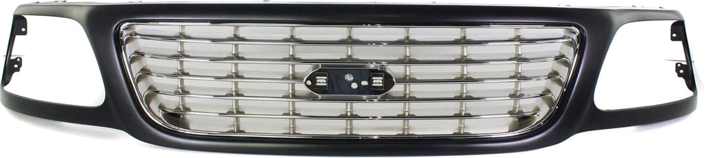 F-150 01-03 GRILLE, Horizontal Bar, Black Shell, w/ Chrome Insert, Lightning Model