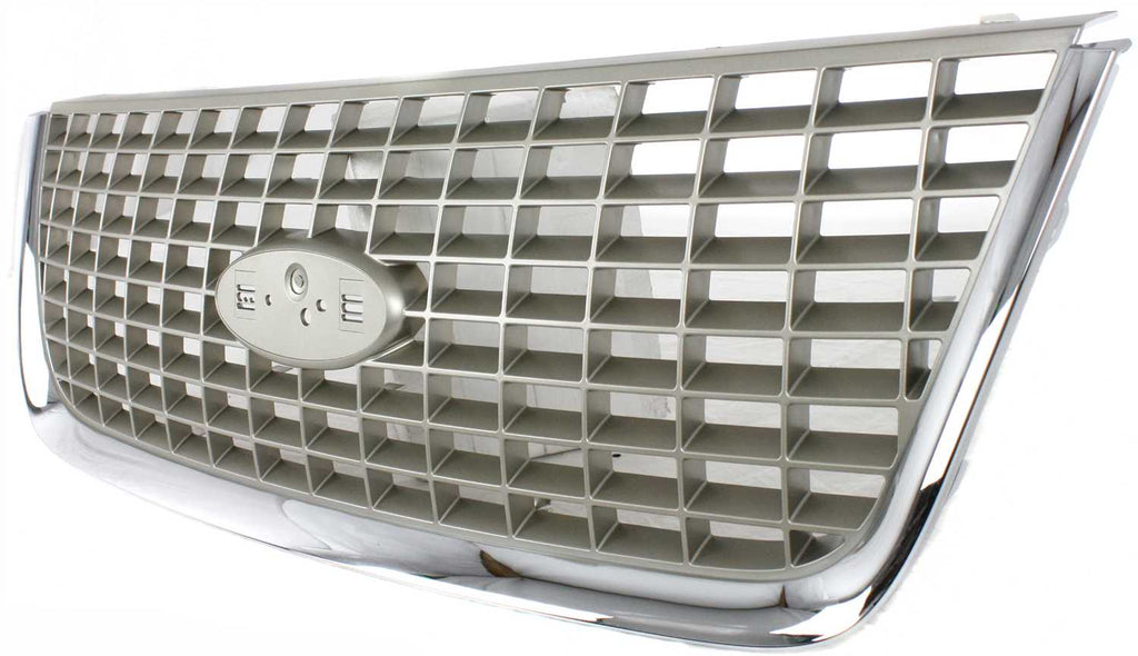 EXPEDITION 03-06 GRILLE, Chrome Shell/Painted Silver Insert, w/o Monochromatic Pkg, Eddie Bauer Model