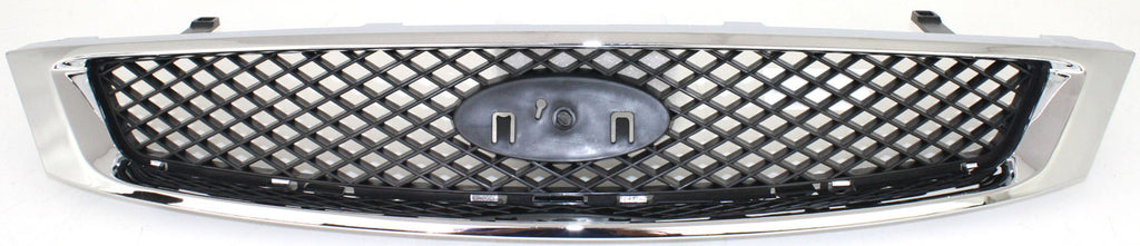 FOCUS 05-07 GRILLE, Chrome Shell/Painted Black Insert, w/o Appearance Pkg