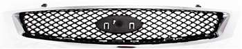 FOCUS 05-07 GRILLE, Chrome Shell/Painted Black Insert, w/o Appearance Pkg