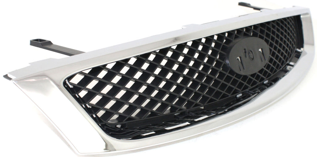 FOCUS 05-07 GRILLE, Chrome Shell/Painted Black Insert, w/o Appearance Pkg