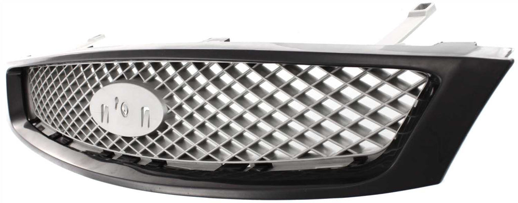 FOCUS 05-07 GRILLE, Painted Black Shell/Painted Silver Gray Insert, w/o Appearance Pkg