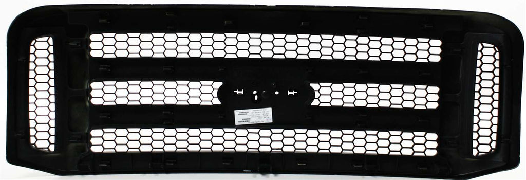 F-SERIES SUPER DUTY 05-07 GRILLE, Honeycomb Insert, Painted Black Shell and Insert, w/o Chrome Pkg