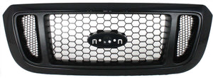 RANGER 04-05 GRILLE, Honeycomb Insert, Textured Black Shell/Painted Silver Insert, 4WD, XL/XLT/Edge/FX4/Tremor Models