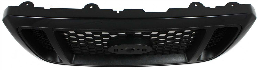 RANGER 04-05 GRILLE, Honeycomb Insert, Textured Black Shell/Painted Silver Insert, 4WD, XL/XLT/Edge/FX4/Tremor Models